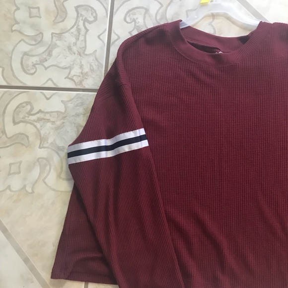 Stripe Waffle boyfriend T-Shirt - Picture 4 of 5